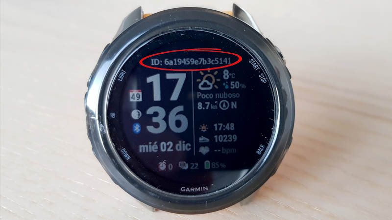 Install ID in the watchface