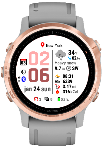 Neat Weather watchface sample 2
